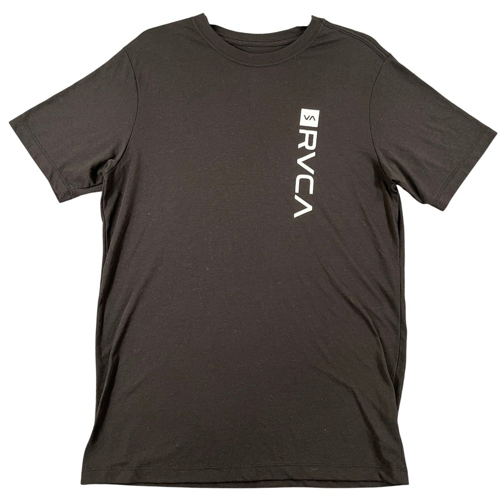 RVCA Sport Tee Mens M Black Graphic Logo Training Shirt Activewear Gym